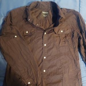 Mens size L Calvin Klein button down black